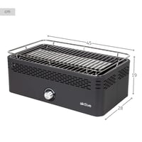 Aktive 63004 prenosný gril na drevené uhlie, nabíjateľný, na batérie, bezdymový, čierny, 45x28x19 cm, ochrana proti odkvapkávaniu, s taškou, na terasu a balkón 4