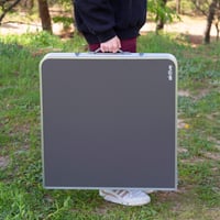 Masă pliabilă din aluminiu AKTIVE 63161 cu 4 taburete din oțel, 120x60 cm — mici deteriorări în mai multe locuri (stare: vezi a 2-a fotografie) 15