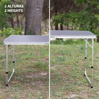Masă pliabilă din aluminiu AKTIVE 63161 cu 4 taburete din oțel, 120x60 cm — mici deteriorări în mai multe locuri (stare: vezi a 2-a fotografie) 12