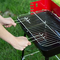 Prenosný gril na drevené uhlie AKTIVE s ochranou proti vetru, oceľový, nastaviteľný rošt so 4 výškami, 42x42x54 cm, vonkajšie BBQ pre malé priestory 5