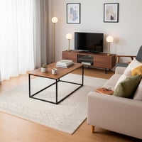 Masă laterală AKTIVE Max Home 90x48x40 cm, aspect stejar, cu cadru metalic negru 2