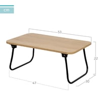 Skladací stolík AKTIVE Max Home, 53 x 30 x 22 cm, drevo a oceľ, podnos do postele, na notebook, na pohovku, príručný stolík, prenosný, industriálny štýl 4
