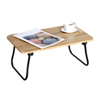 Skladací stolík AKTIVE Max Home, 53 x 30 x 22 cm, drevo a oceľ, podnos do postele, na notebook, na pohovku, príručný stolík, prenosný, industriálny štýl 3