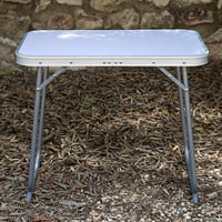 Masă de camping pliabilă AKTIVE, 60x40x50 cm, blat din MDF și cadru din oțel, culoarea mov, cu mâner de transport, ușoară 4