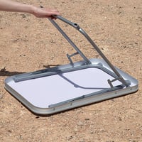 Masă de camping pliabilă AKTIVE, 60x40x50 cm, blat din MDF și cadru din oțel, culoarea mov, cu mâner de transport, ușoară 5