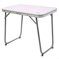 Masă de camping pliabilă AKTIVE, 60x40x50 cm, blat din MDF și cadru din oțel, culoarea mov, cu mâner de transport, ușoară 1