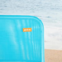 AKTIVE sklopiva stolica za plažu s aluminijskim okvirom, plava, 44x40x72 cm, nosivost 110 kg, prozračna, prijenosna 6