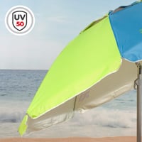 Plážový slnečník AKTIVE 220 cm, 8 sklolaminátových rebier, hliníková tyč 28/32 mm, UV50+ ochrana, naklápací mechanizmus, vetrací otvor, s prenosnou taškou 5
