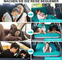 AKUDY autós matrac, vastagított légmatrac autóhoz, csomagtartóba és hátsó ülésre, teljes szett - Blue, Doppel 6