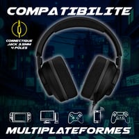 AKUMA SEINEN H04 Vezetékes Gaming Fejhallgató Zajszűrő Mikrofonnal, 50mm Sztereó Hang, 3,5mm Jack, PC, PS5, Xbox, Switch, Smartphone Kompatibilis 6