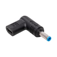 Univerzálny adaptér pre notebooky Akyga AK-ND-C09, konektor USB-C / 4,5 x 3,0 mm + pin, kompatibilný s HP, čierny konektor s kolíkom 1