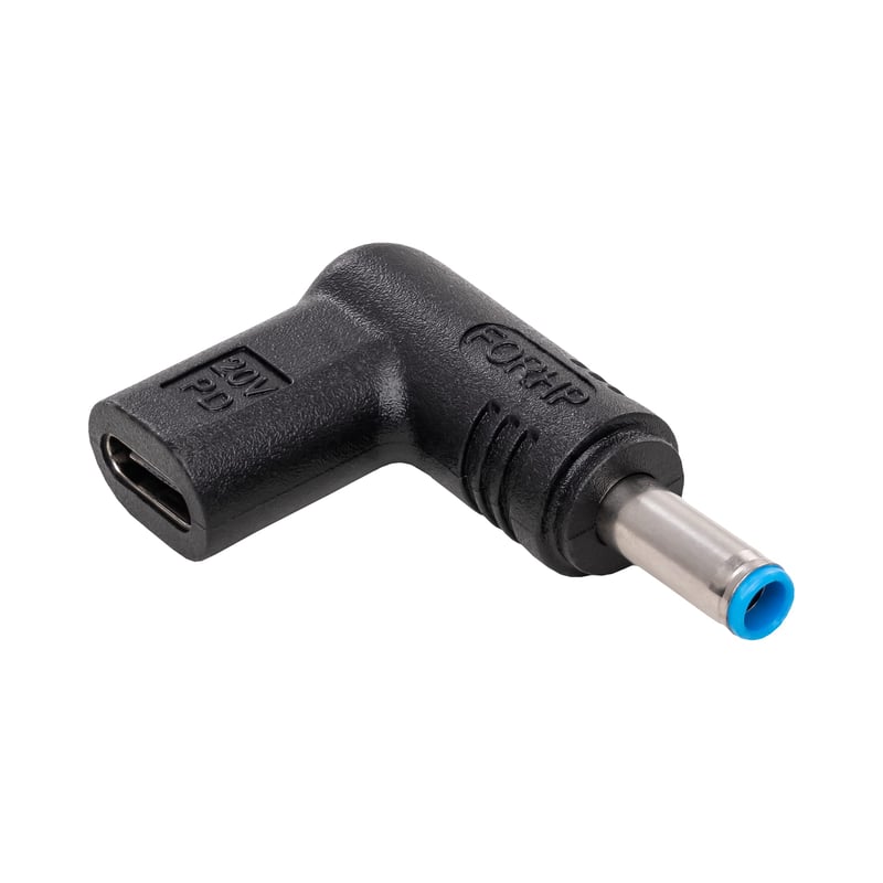 Univerzálny adaptér pre notebooky Akyga AK-ND-C09, konektor USB-C / 4,5 x 3,0 mm + pin, kompatibilný s HP, čierny konektor s kolíkom