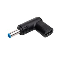 Univerzálny adaptér pre notebooky Akyga AK-ND-C09, konektor USB-C / 4,5 x 3,0 mm + pin, kompatibilný s HP, čierny konektor s kolíkom 2