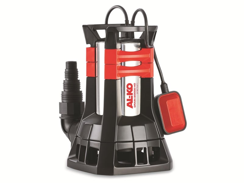 Potopna pumpa AL-KO Drain 20000 HD Premium, 1300 W, maks. protok 20000 l/h, maks. visina dobave 10 m, maks. veličina nečistoća 38 mm