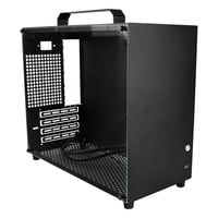 ALAMENGDA V500 Mini počítačová skriňa M-ATX/ITX, priehľadný akrylový bočný panel, rukoväť, podpora GPU 320 mm, čierna 1