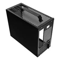 ALAMENGDA V500 Mini počítačová skriňa M-ATX/ITX, priehľadný akrylový bočný panel, rukoväť, podpora GPU 320 mm, čierna 7