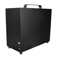 ALAMENGDA V500 Mini počítačová skriňa M-ATX/ITX, priehľadný akrylový bočný panel, rukoväť, podpora GPU 320 mm, čierna 8