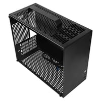 ALAMENGDA V500 Mini počítačová skriňa M-ATX/ITX, priehľadný akrylový bočný panel, rukoväť, podpora GPU 320 mm, čierna 9