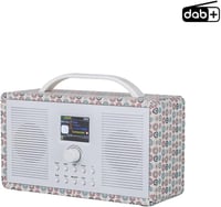 ALANO Hordozható FM/DAB+ Rádió Bluetooth Kapcsolattal, 2.4" TFT Színes Kijelzővel, Dupla Ébresztővel, Retro Virágmintás Fa Dizájn 3