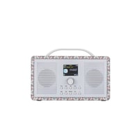 ALANO Prijenosni FM/DAB+ radio s Bluetooth vezom, 2.4" TFT zaslonom u boji, dvostrukim alarmom i retro dizajnom drveta s cvjetnim uzorkom 1