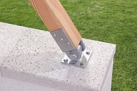 Alberts 208707 nastaviteľná pätka stĺpika, žiarovo pozinkovaná, skrutkovacia, vnútorná šírka 71 mm 5