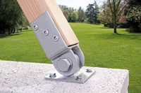 Alberts 208707 nastaviteľná pätka stĺpika, žiarovo pozinkovaná, skrutkovacia, vnútorná šírka 71 mm 6