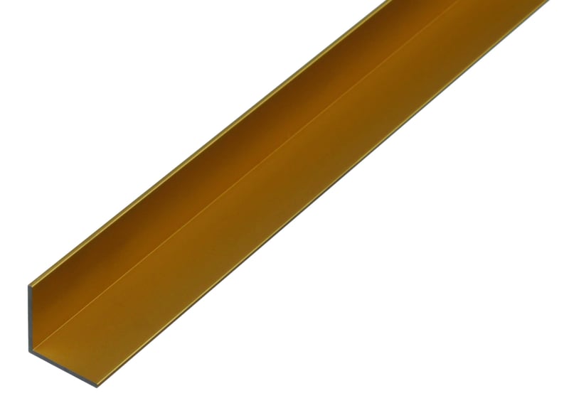 Profil de colț din aluminiu Alberts 473570 – Anodizat auriu, 1000 x 20 x 20 mm