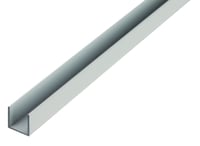 Alberts 475666 aluminijski U-profil prirodni 1000 x 10 x 10 mm potporni profil srebrne boje građevinski profil od lakog metala 1