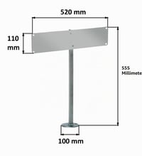 Alberts 690663 Házszámtábla rögzítő csavarozáshoz, tűzihorganyzott, 555 mm teljes magasság 3