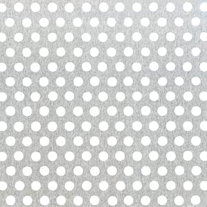 Tablă perforată din aluminiu Alberts cu găuri rotunde, suprafață naturală, 120 x 1000 x 0,8 mm