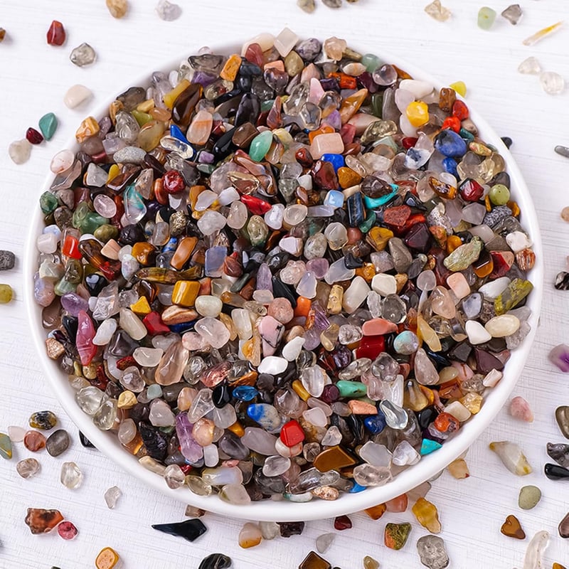 Albrsoy 600g Csiszolt Féldrágakő Mix 8-16mm Gyerekeknek DIY Dekorációhoz