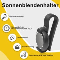 Albumory Ooono Co-Driver No1 autós napellenző tartó kamera rögzítő konzol fekete, napellenző klipszes tartó 2