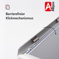 Ramă foto Albyco A3, aluminiu negru, sistem click-clack, 29,7x42 cm, lățime profil 25 mm, ramă pentru postere 7