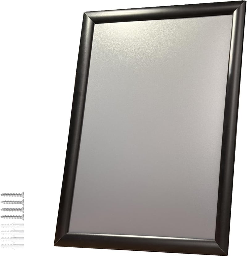Ramă foto Albyco A3, aluminiu negru, sistem click-clack, 29,7x42 cm, lățime profil 25 mm, ramă pentru postere
