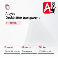 Albyco Priehľadná predná fólia A4 0,15 mm 100 ks - Priehľadná väzobná fólia na dokumenty s lesklým povrchom 5
