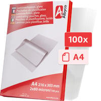 Folie de laminare Albyco A4 216x303 mm, 100 bucăți, 2x80 (160) µm, folie de laminat 2