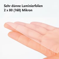 Samolepiaca laminovacia fólia Albyco, formát A4, 2x80 µm, priehľadná, balenie 25 ks, na výrobu nálepiek a štítkov 8