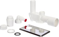 AlcaPlast APS3 Falba építhető mosógép szifon, króm, rozsdamentes acél, 50 mm, 95°C hőállóság, EN274 szabvány szerinti 4