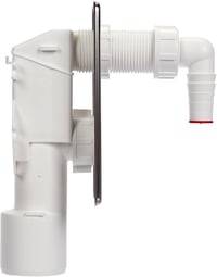 AlcaPlast APS3 Falba építhető mosógép szifon, króm, rozsdamentes acél, 50 mm, 95°C hőállóság, EN274 szabvány szerinti 2