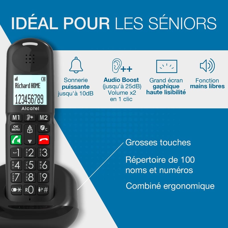Alcatel DECT XL685 Duo vezeték nélküli telefon