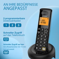 Telefon fără fir DECT Alcatel E260 S Voice Duo cu robot telefonic - 2 receptoare - ecran mare cu iluminare de fundal - blocare apeluri - negru 3