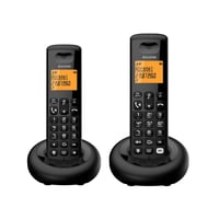 Telefon fără fir DECT Alcatel E260 S Voice Duo cu robot telefonic - 2 receptoare - ecran mare cu iluminare de fundal - blocare apeluri - negru 1