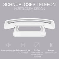 Alcatel ePure Iconic DECT vezeték nélküli telefon fehér vintage design 2