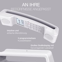 Alcatel ePure Iconic DECT vezeték nélküli telefon fehér vintage design 3