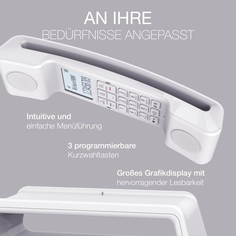 Alcatel ePure Iconic DECT vezeték nélküli telefon fehér vintage design