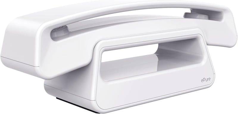 Alcatel ePure Iconic DECT vezeték nélküli telefon fehér vintage design