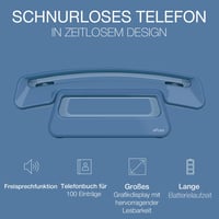 Alcatel ePure Iconic DECT vezeték nélküli telefon kék, nagy kijelzővel és hívásblokkolással - blue, Without answering machine 2
