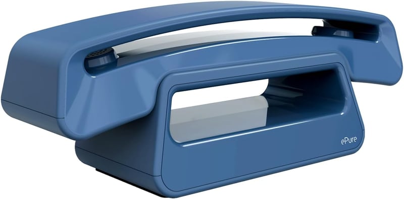 Alcatel ePure Iconic DECT vezeték nélküli telefon kék, nagy kijelzővel és hívásblokkolással - blue, Without answering machine