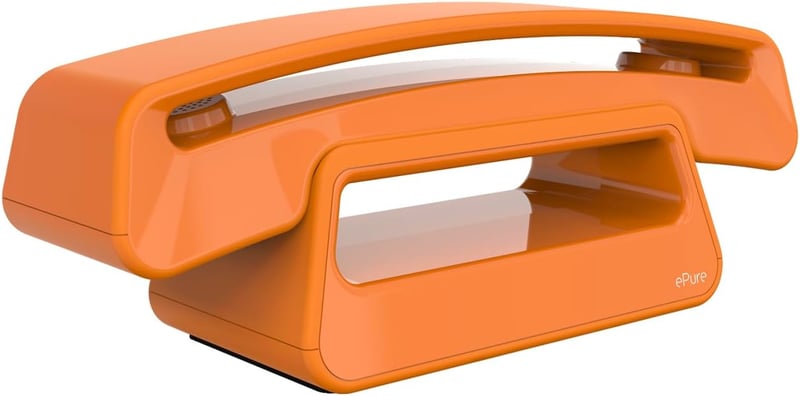 Alcatel ePure Iconic DECT vezeték nélküli telefon, retro design, nagy kijelző, narancssárga - orange, Without answering machine