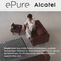 Alcatel ePure Iconic DECT vezeték nélküli telefon fehér vintage design 6